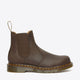 DR MARTENS 2976 Yellow Stitch Crazy Horse Chelsea Boot Dark Brown