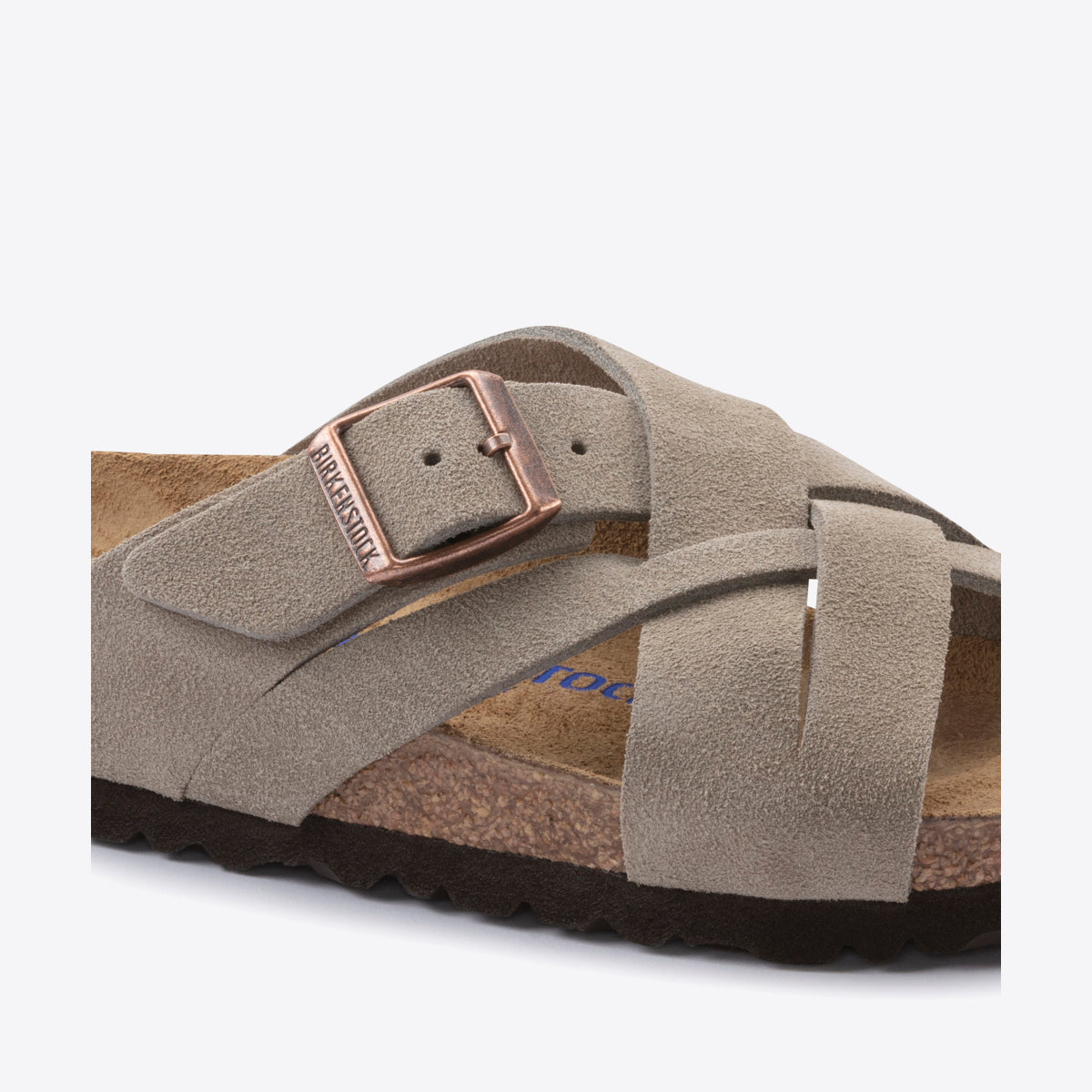 BIRKENSTOCK Lugano Soft Footbed Suede Taupe