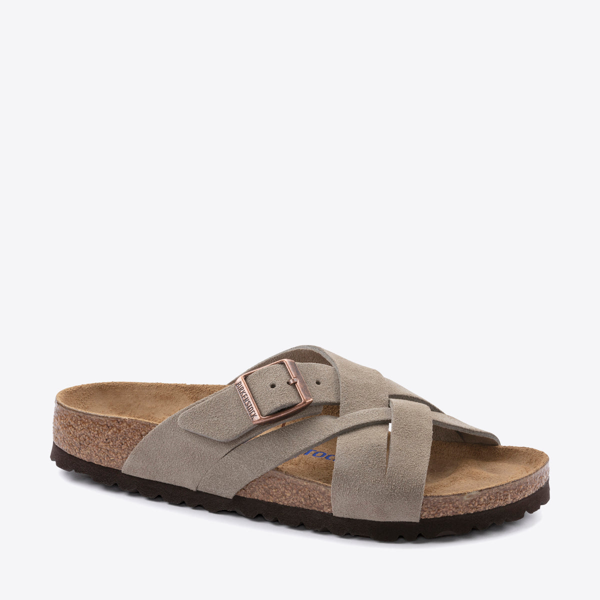 BIRKENSTOCK Lugano Soft Footbed Suede Taupe