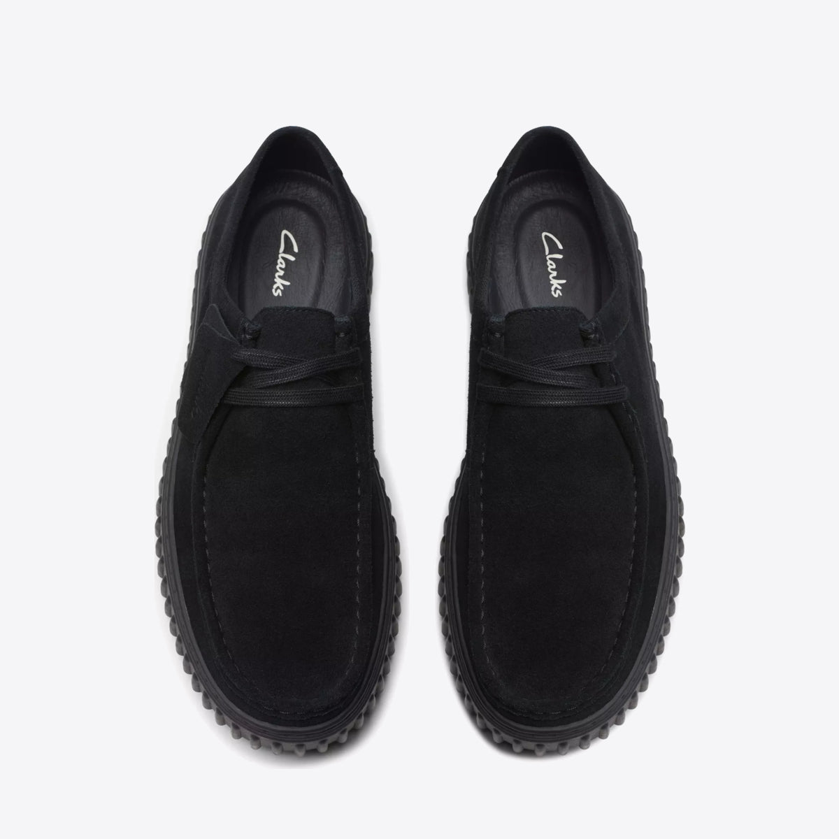 CLARKS Mens Torhill Lo Black Suede