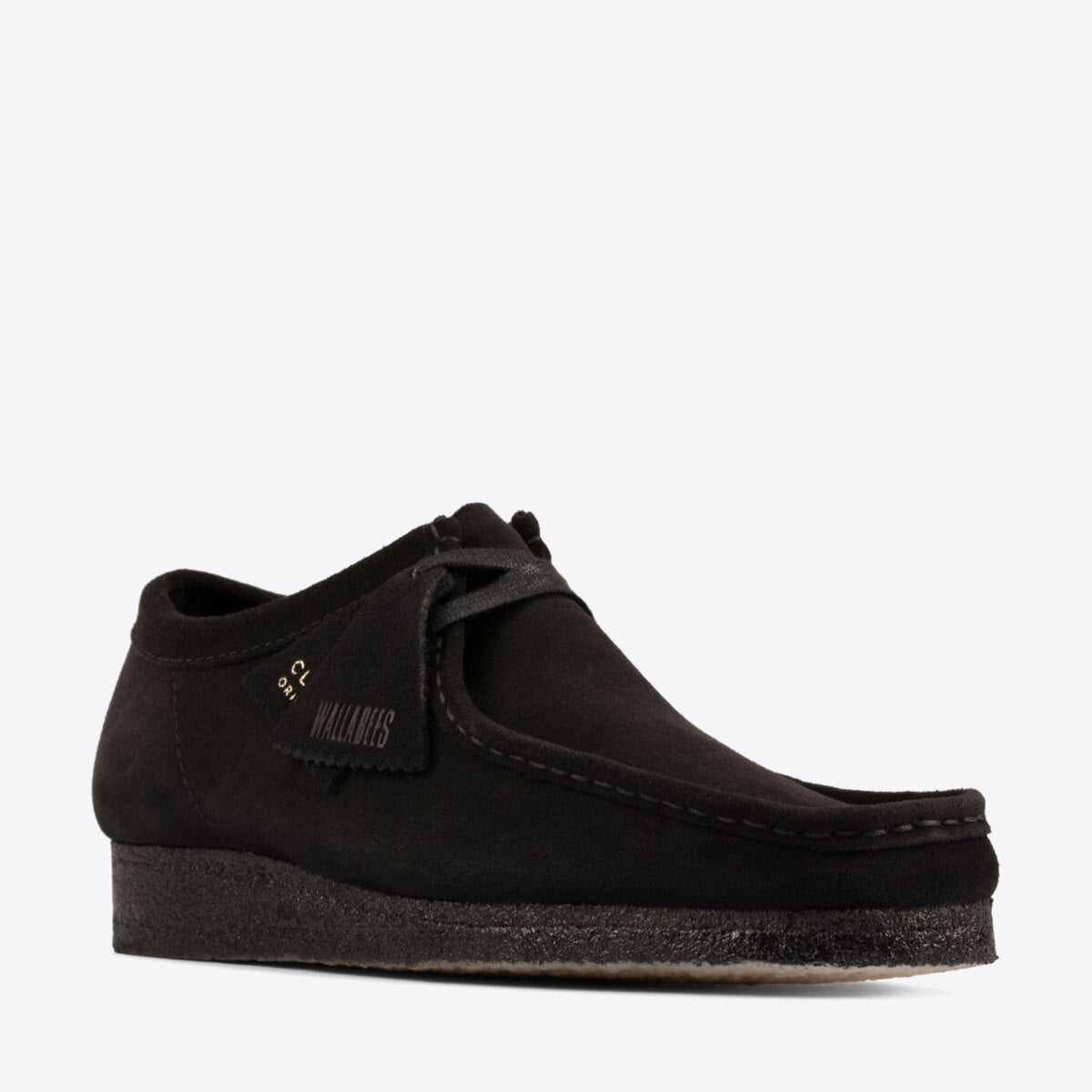 CLARKS Wallabee Shoe Suede W Black