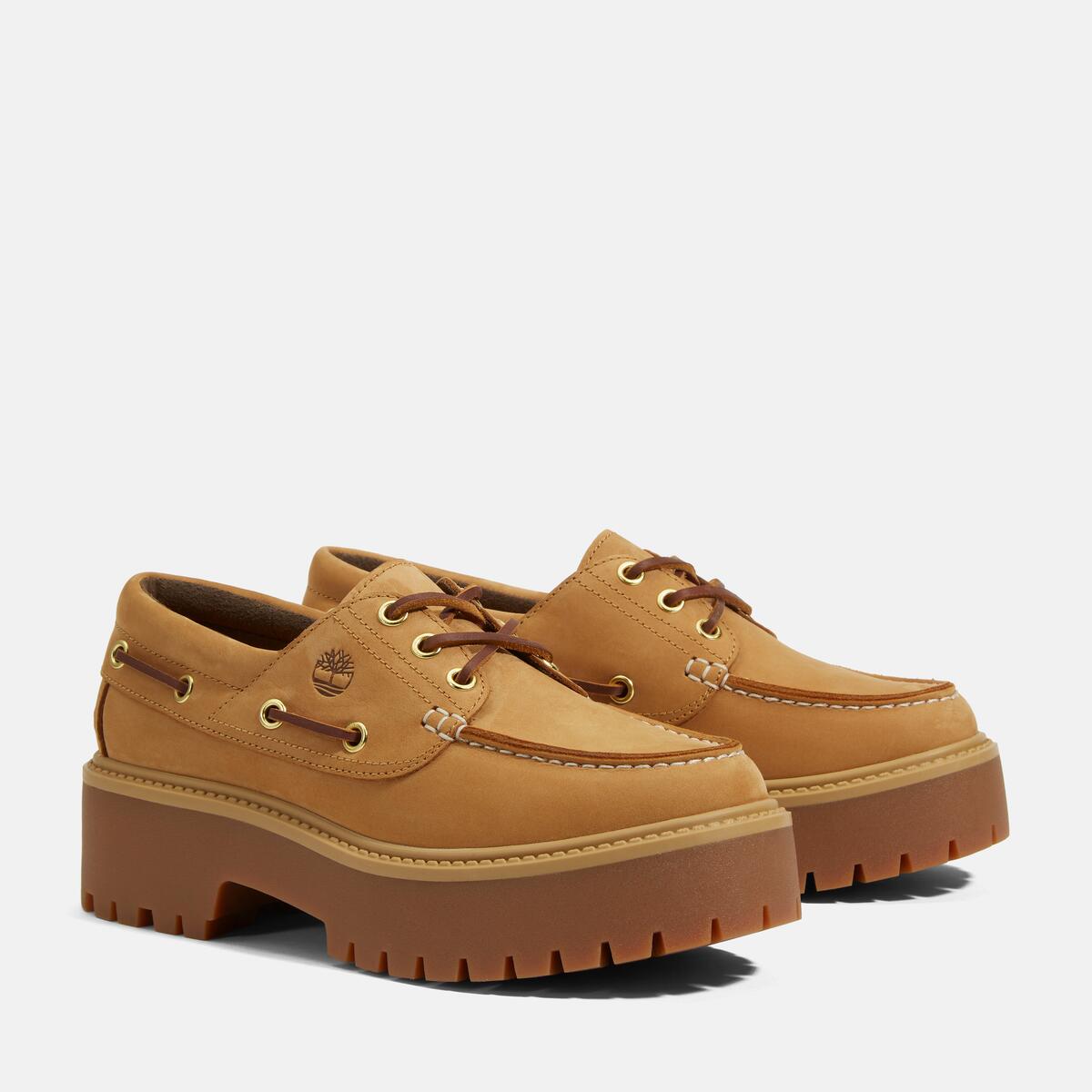 TIMBERLAND Womens Stone Street 3-Eye Lug Wheat