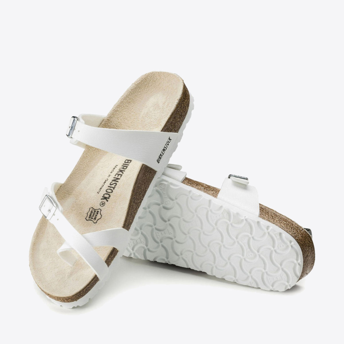 Birkenstock Mayari Patent Birko-Flor® Sandals in White Patent